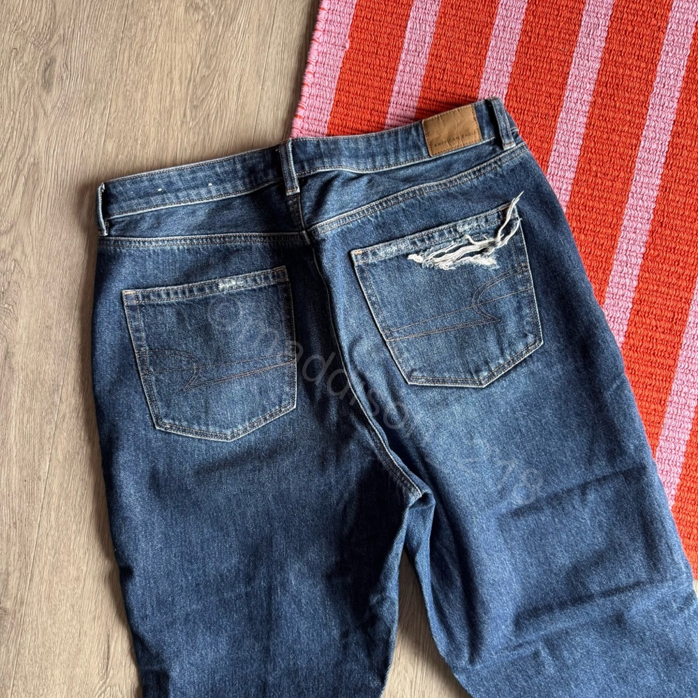 American Eagle Mom Jeans Size 12 Regular 100% Cotton - Picture 8 of 8